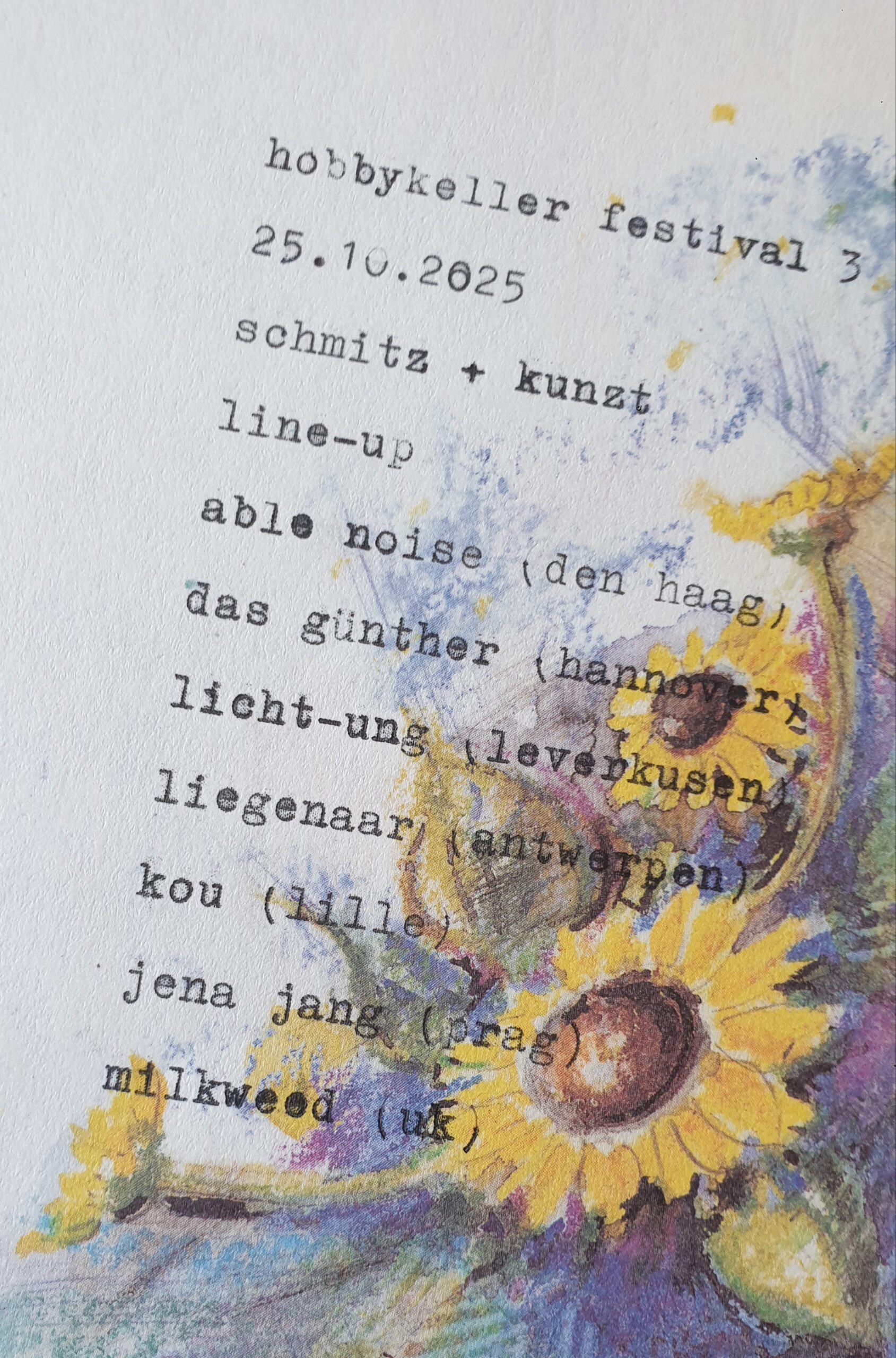 Line-UP HOBBYKELLER FESTIVAL #3